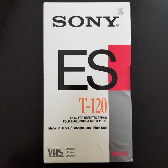 SONY | ES T-120 VHS video tapes sealed lot of 4 - Picture 2 of 5